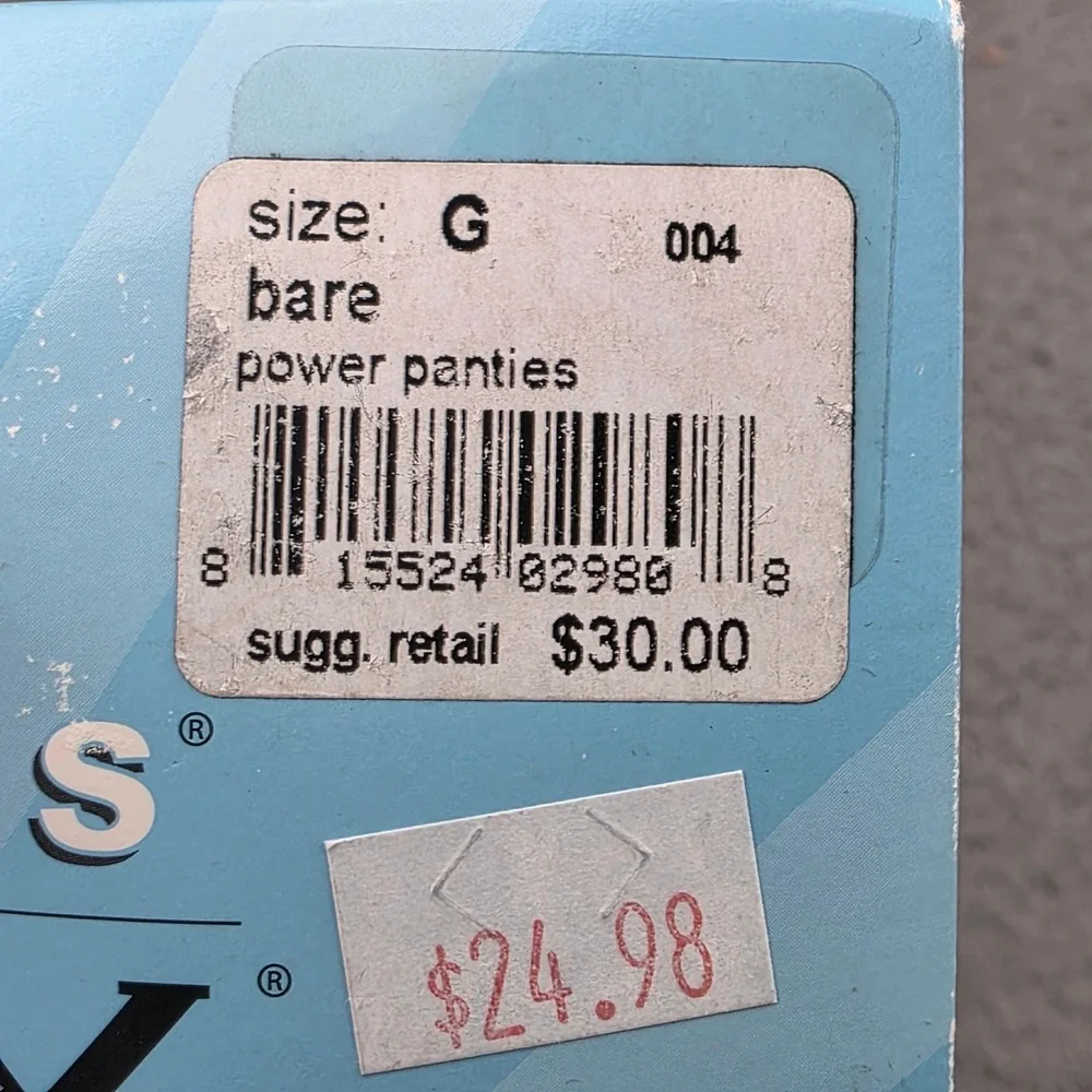 Spanx Power Panties Women Size G Bare Nude Tummy Control Shapewear 004 VTG